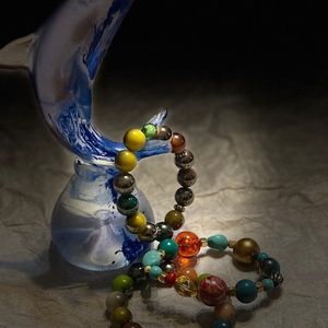 Stretch Cord Bracelets with a variety of colors .